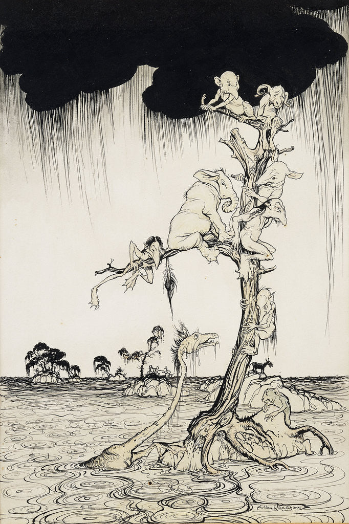 Detail of The Animals You Know Are Not As They Are Now by Arthur Rackham