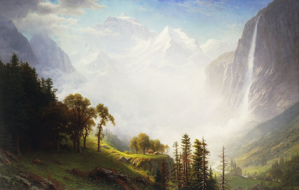 Detail of Majesty of the Mountains by Albert Bierstadt