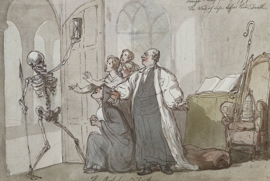 Detail of The Bishop and Death by Thomas Rowlandson