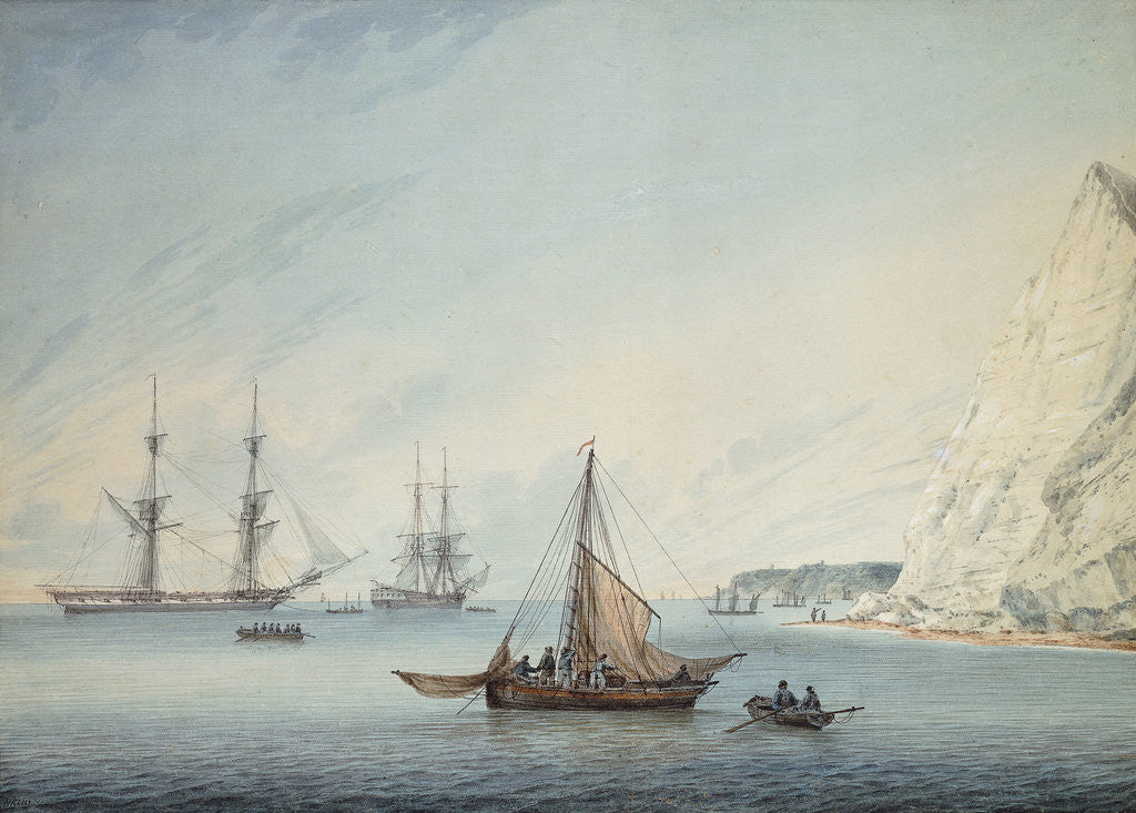 Detail of Shipping Off Shakespeare's Cliff by Samuel Atkins
