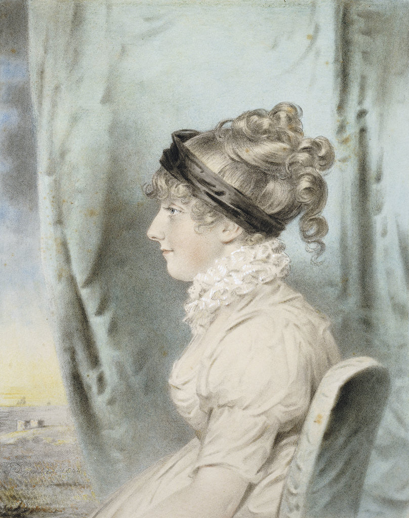 Detail of Portrait of a Lady, Identified as Eliza Were Holdsworth by John Downman