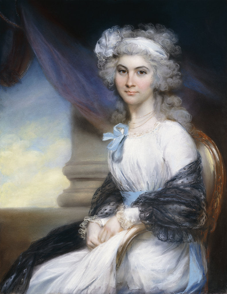 Detail of Portrait of Miss Sophia Vansittart by John Russell