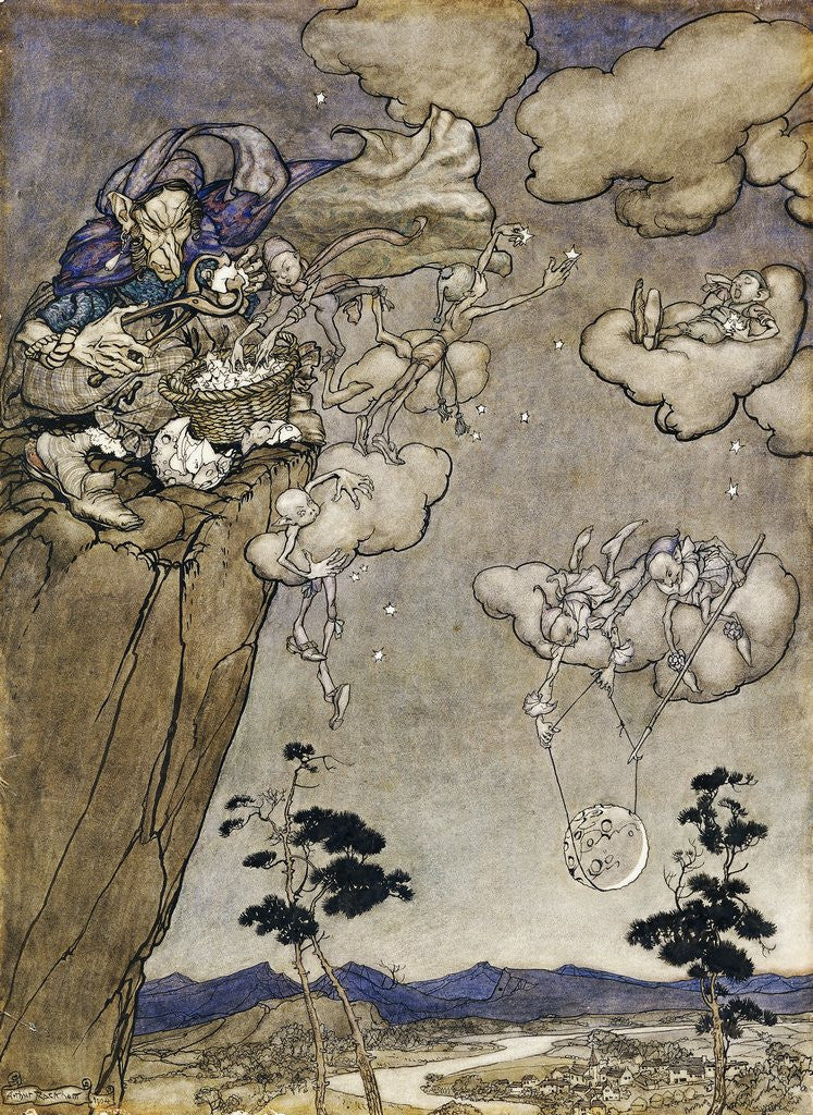 Detail of An Illustration to Rip van Winkle by Arthur Rackham
