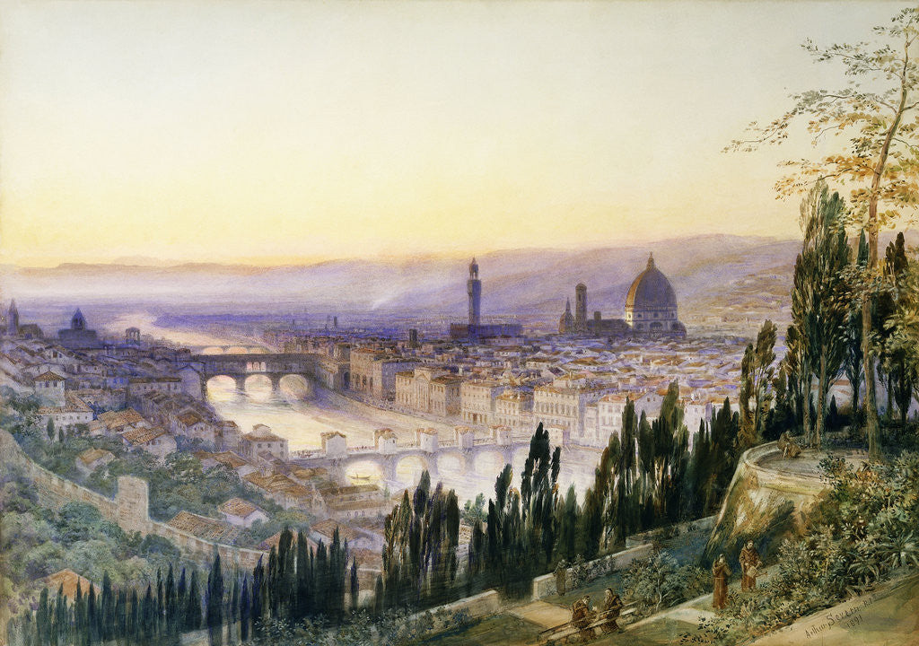 Detail of Florence from San Miniato by Arthur Severn