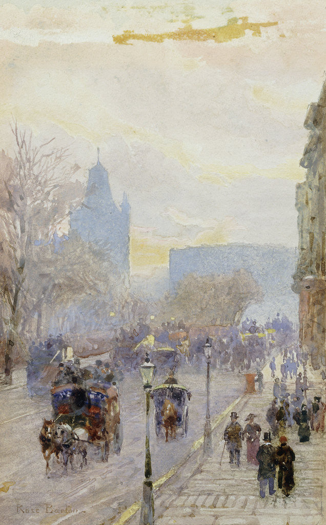 Detail of A Street in London by Rose Barton