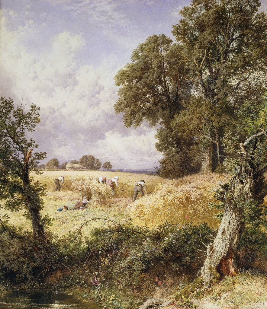 Detail of The Reapers by Myles Birket Foster