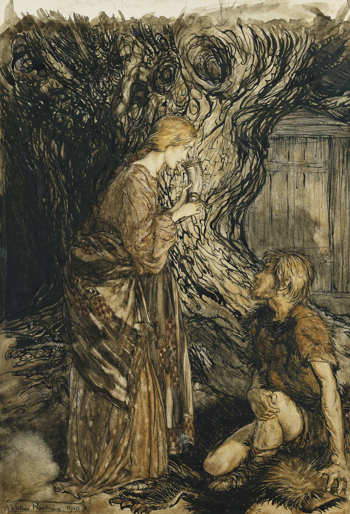 Detail of An Illustration to The Rheingold and the Valkyrie by Arthur Rackham