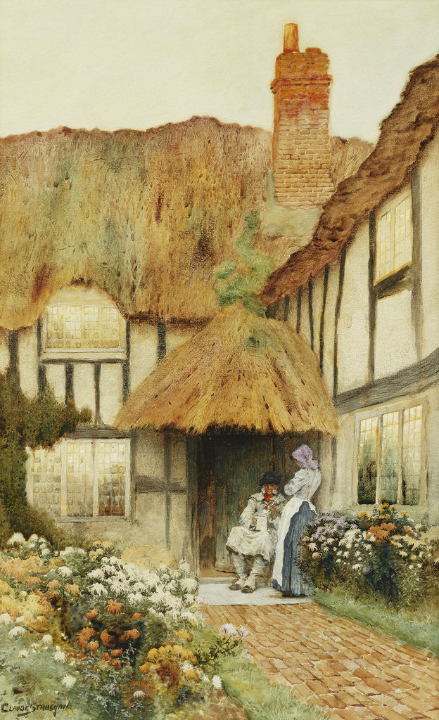 Detail of A Quiet Moment by Arthur Claude Strachan