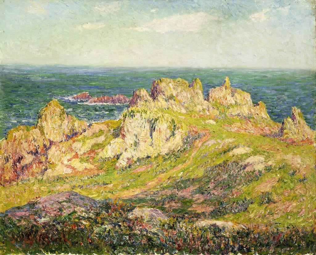 Detail of Rocks by the Sea by Henry Moret