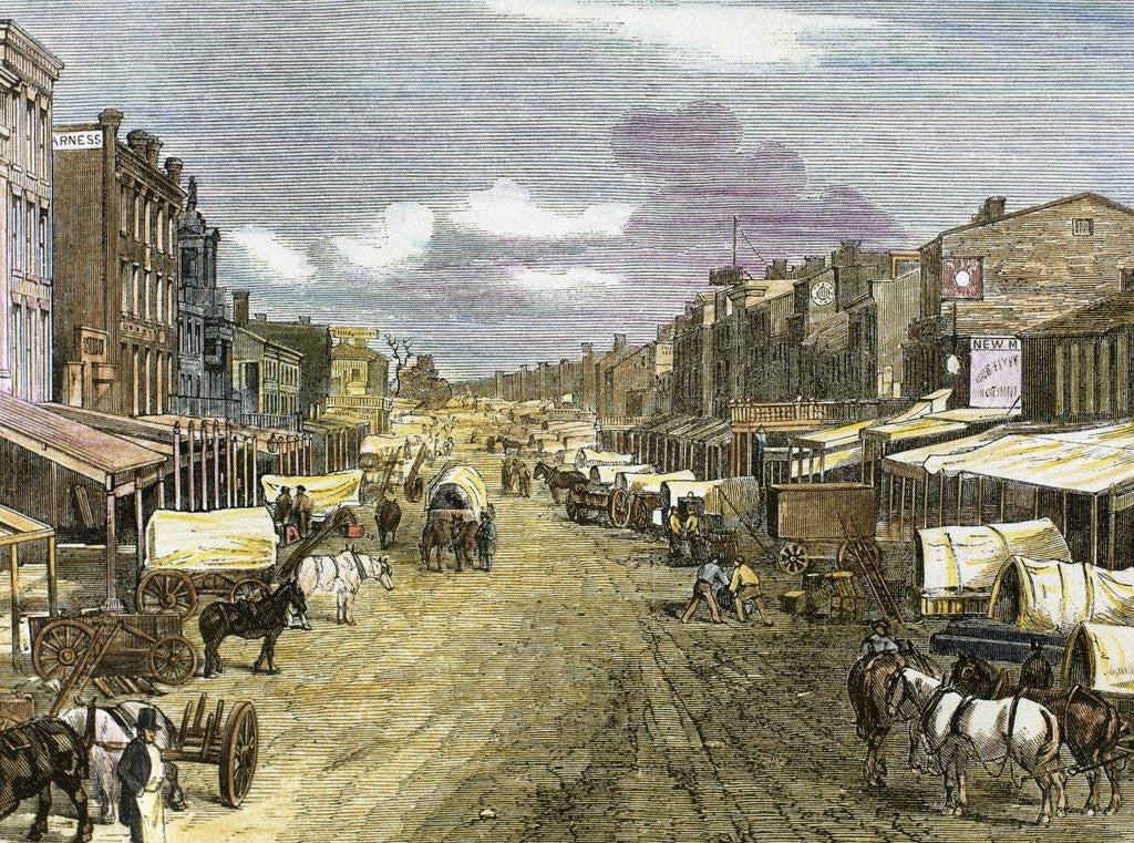 Detail of Saint Louis (Missouri) in 1850 by Anonymous
