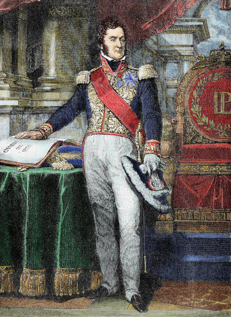 Detail of Louis-Philippe I (1773-1850) by Anonymous