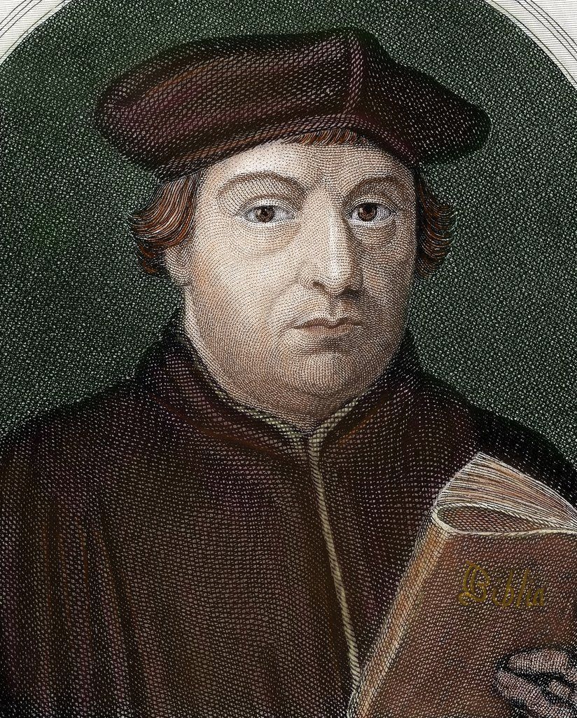 Detail of Martin Luther (1483-1546) by Anonymous