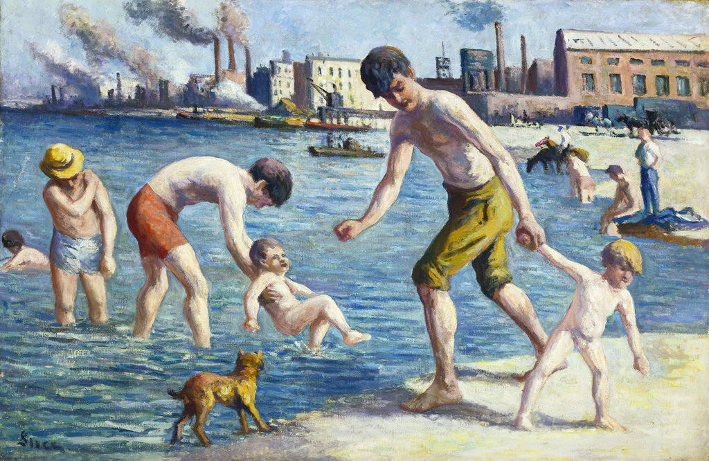 Detail of Bathers by Maximilien Luce