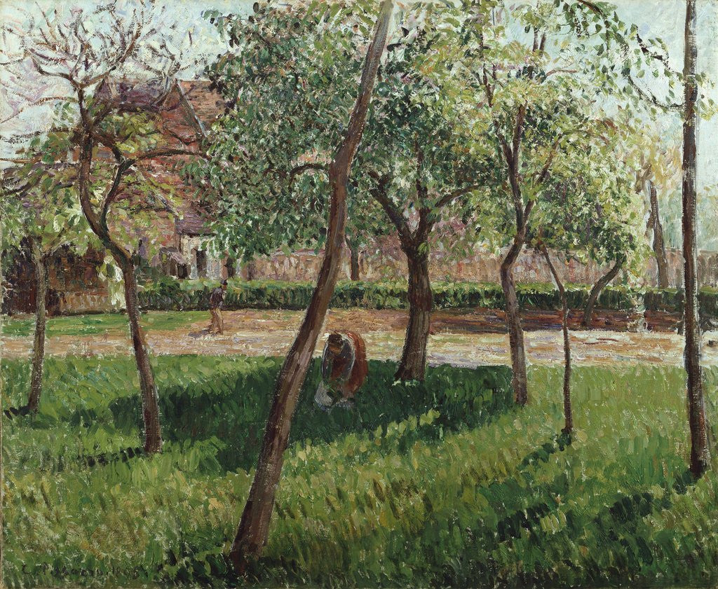 Detail of The Enclosure at Eragny by Camillle Pissarro