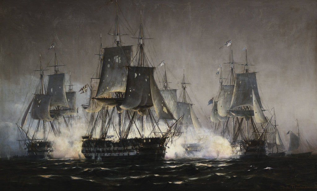 Detail of The Battle of Sjaellands Odde, 1808 by Johan Jens Neumann