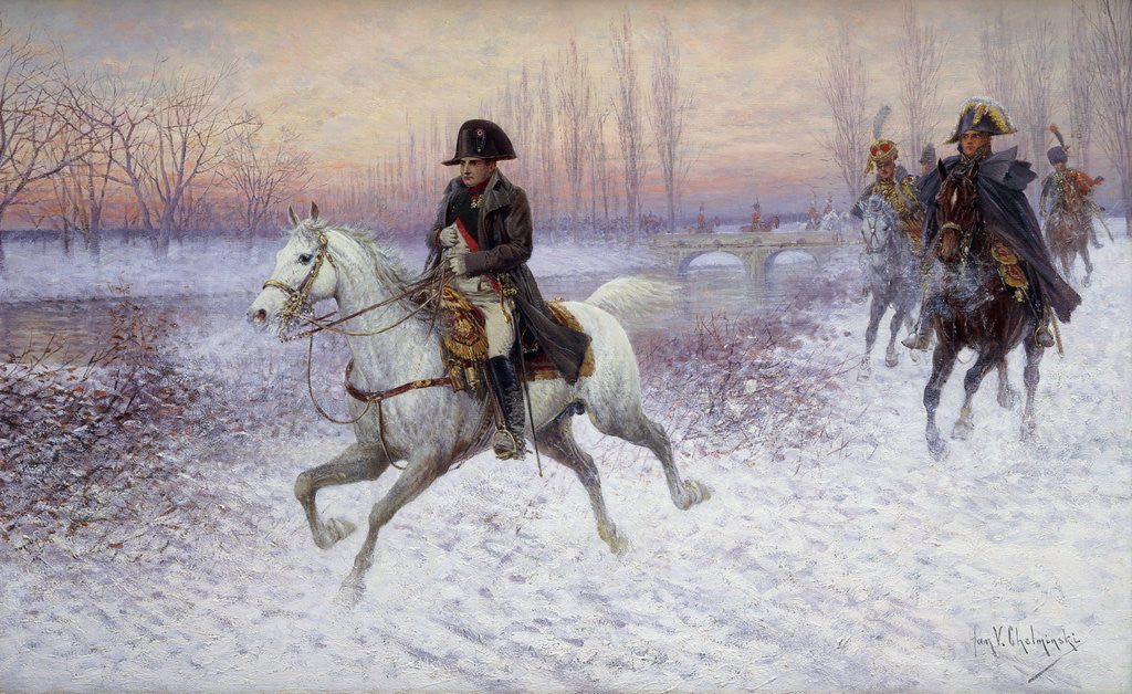 Detail of Napoleon at the Head of a Troop of Cavalry by Jan Chelminski