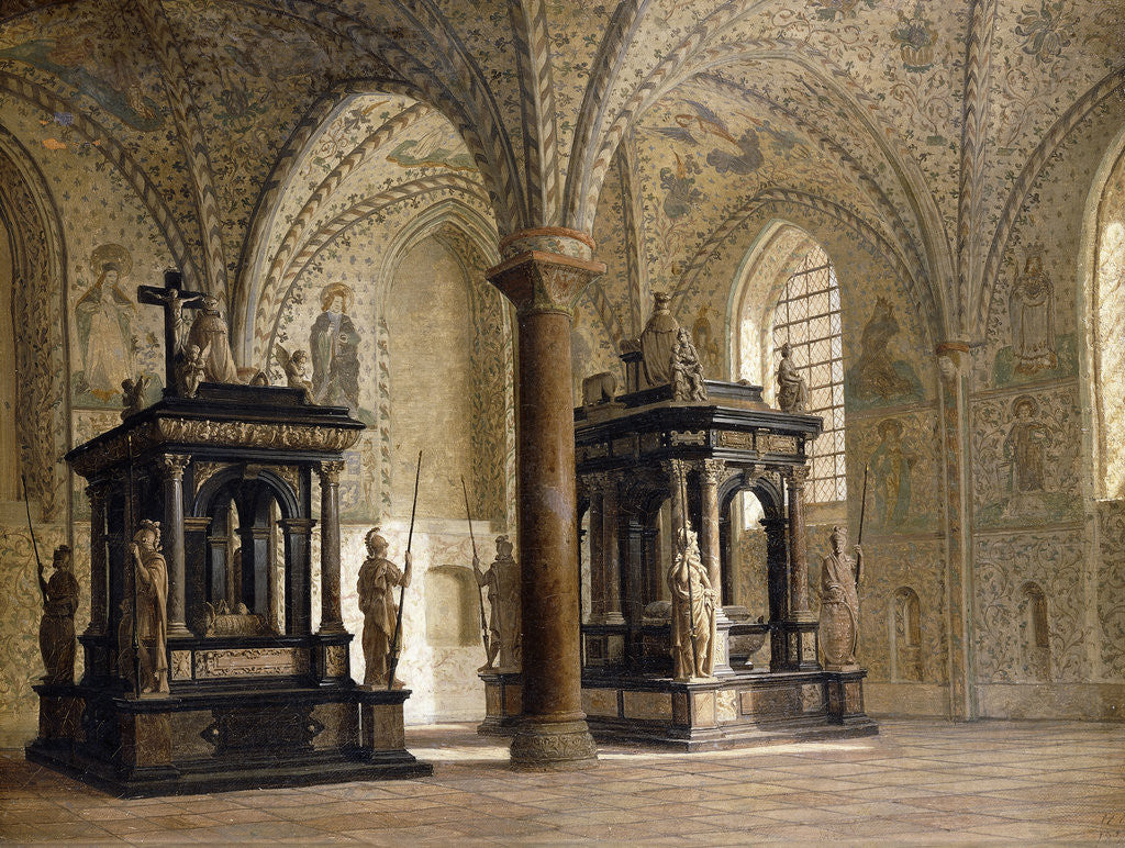 Detail of Roskilde Cathedral, Denmark by Heinrich Hansen