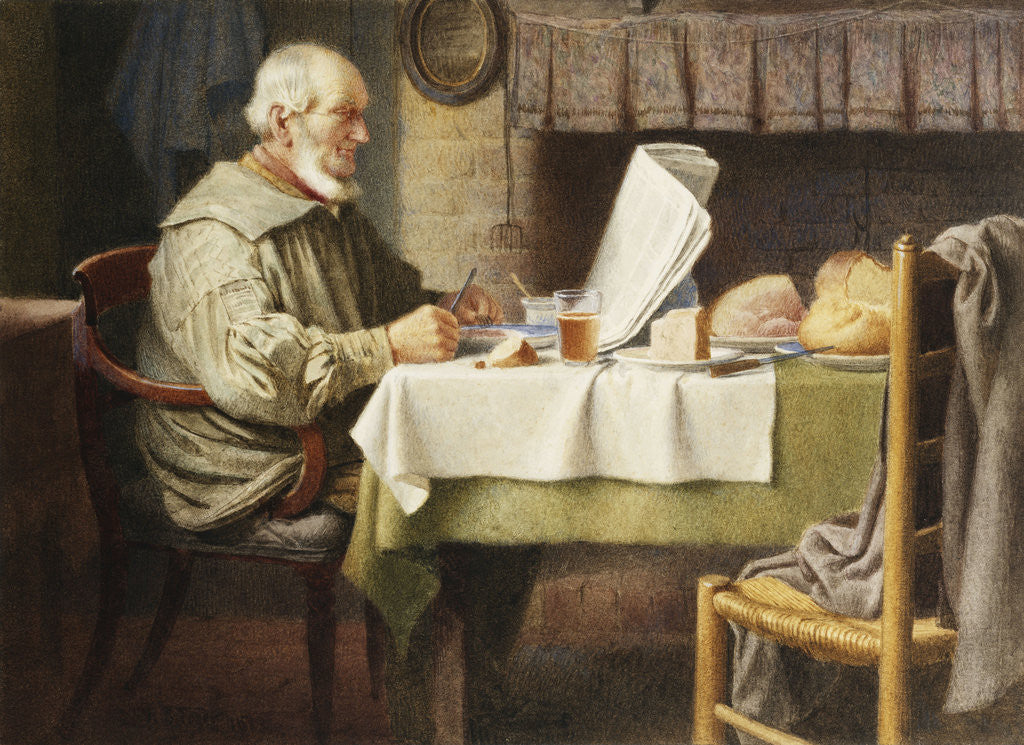 Detail of Reading the News by Henry Spernon Tozer