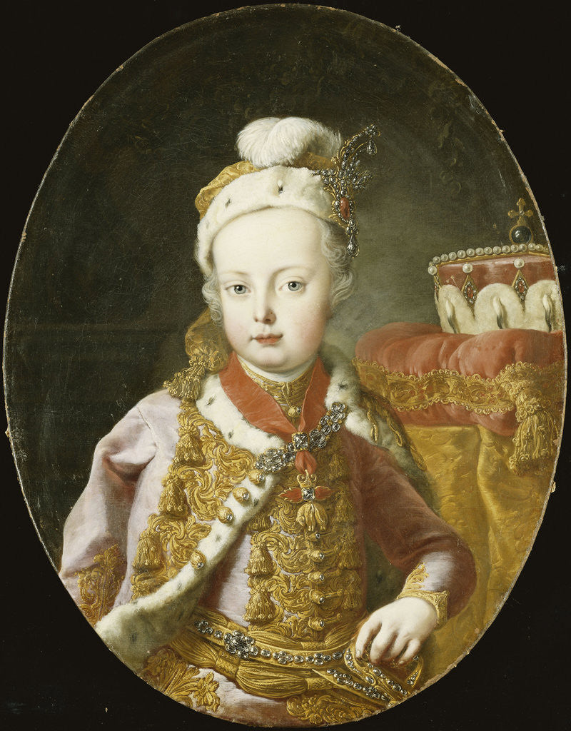 Detail of Portrait of the Archduke Joseph, Later Emperor Joseph II of Austria by Martin van Meytens the Younger