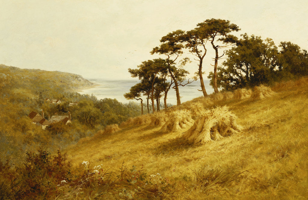 Detail of Harvest Time, Fairlight, Sussex by Henry H Parker