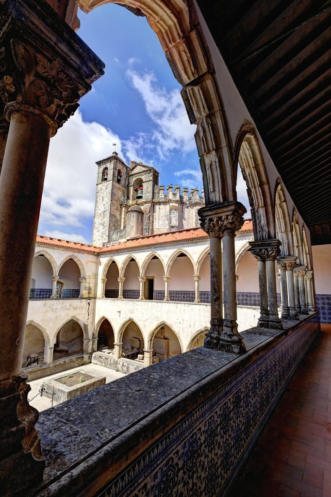 Detail of The Convent of the Order of Christ (Portuguese: Convento de Cristo) by Corbis