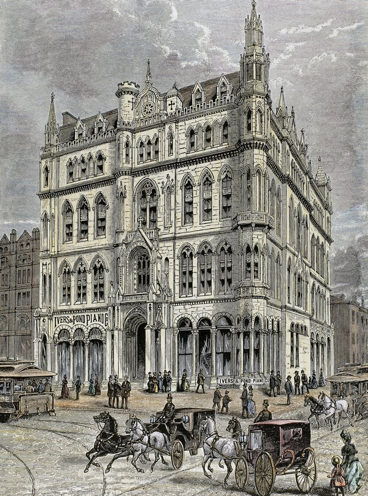 Detail of Masonic temple. XIX century. Boston. United States by Anonymous