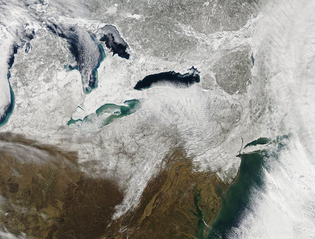 Detail of Snow across northeastern United States by Anonymous