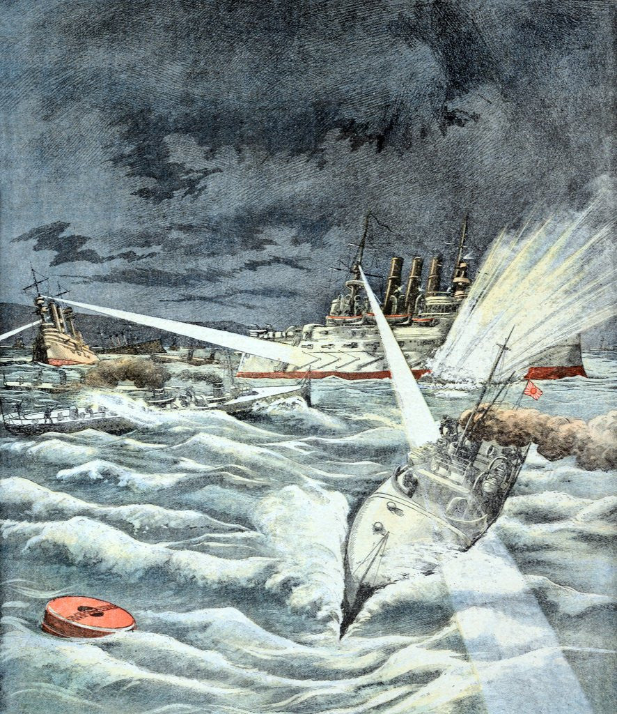 Detail of Battle of Port Arthur Russian-Japanese War (Feb 1904) by Corbis