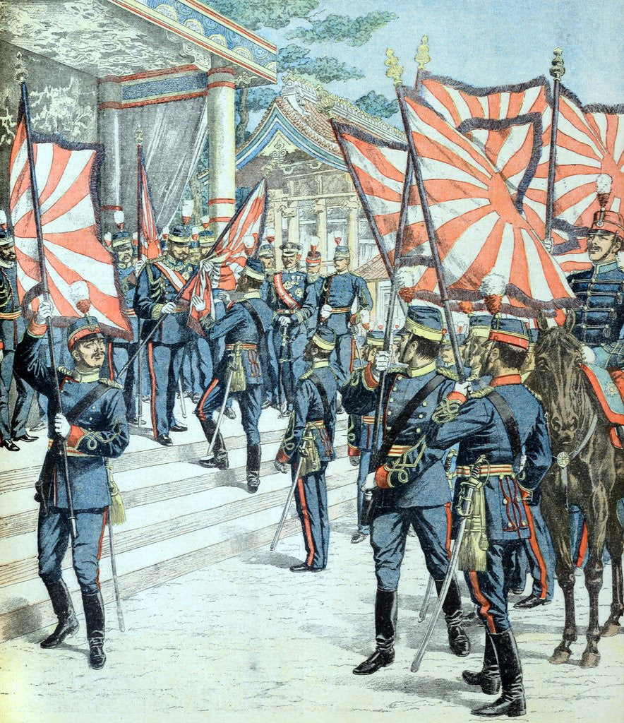 Detail of Japanese Emperor and Troops Russian-Japanese War (March 1904) by Corbis