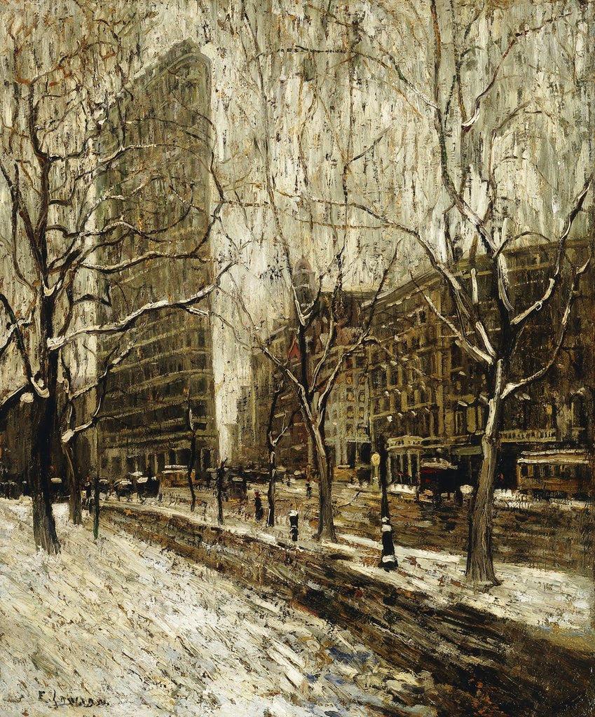 Detail of The Flatiron Building, New York by Ernest Lawson