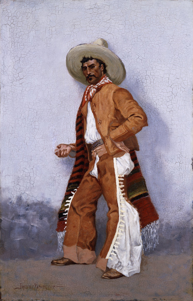 Detail of A Vaquero by Frederic Remington