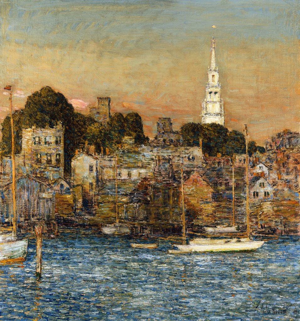 Detail of October Sundown, Newport by Frederick Childe Hassam
