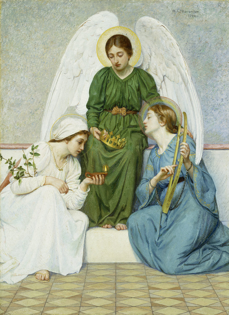 Detail of Faith, Hope and Love by Mary L Macomber
