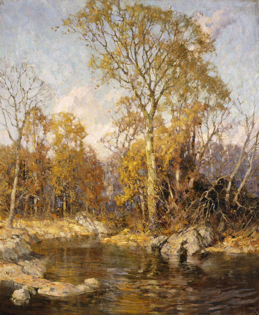 Detail of Autumn Reflections by Frederick John Mulhaupt