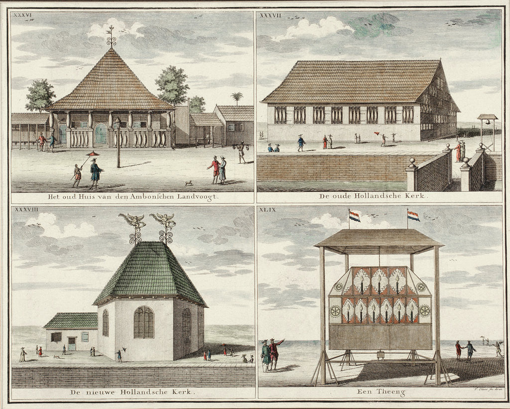 Detail of Dutch buildings in Ambon by Anonymous