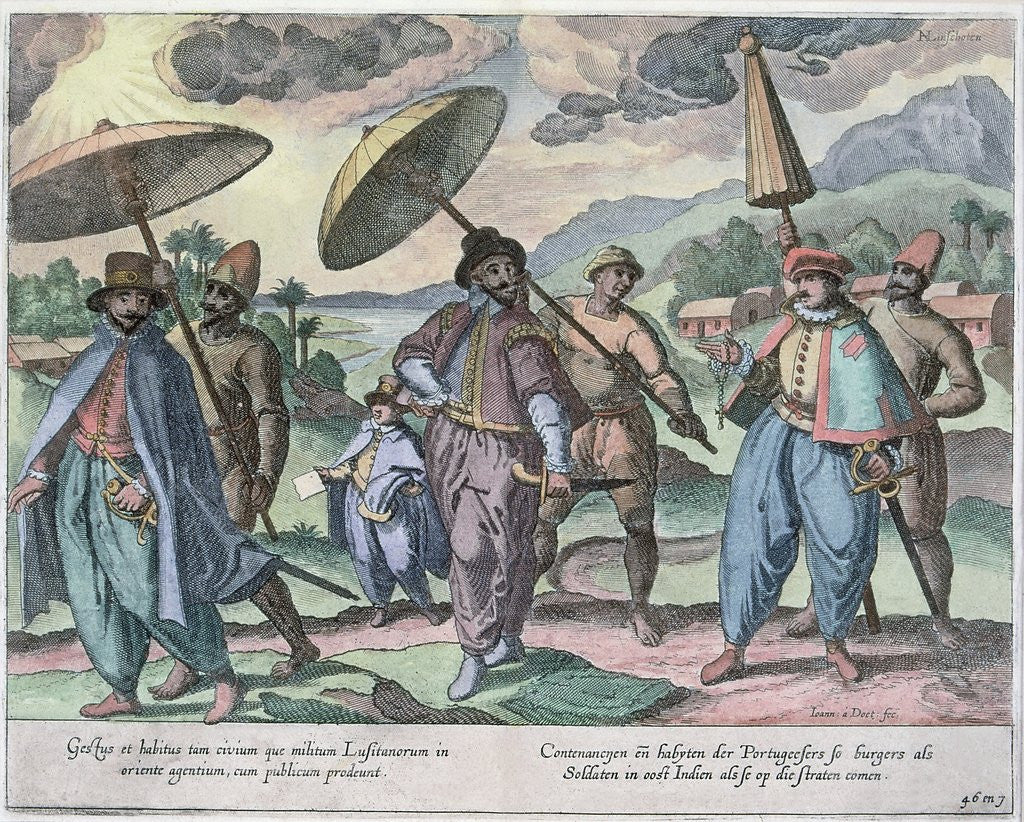 Detail of Jan Huygen van Linschiten illustration by Corbis