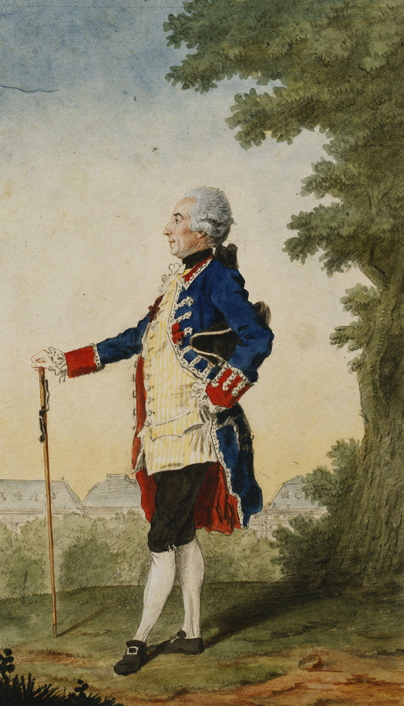 Detail of The Baron de Bombelles in the Tuileries by Louis de Carmontelle