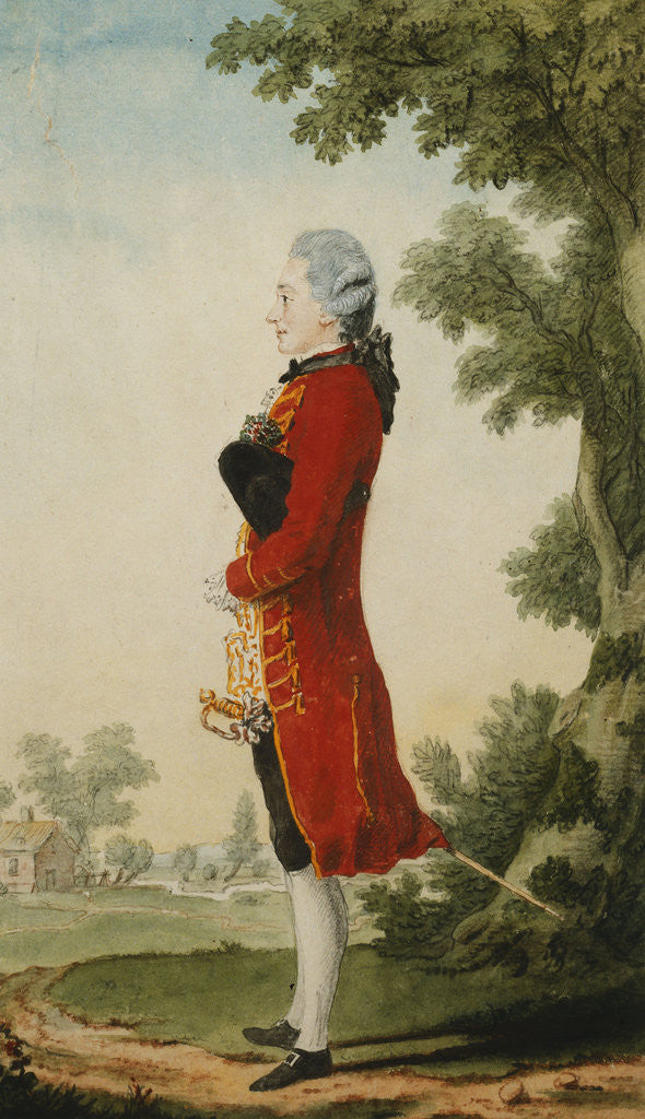 Detail of The Baron de Talleyrand, in a Landscape by Louis de Carmontelle