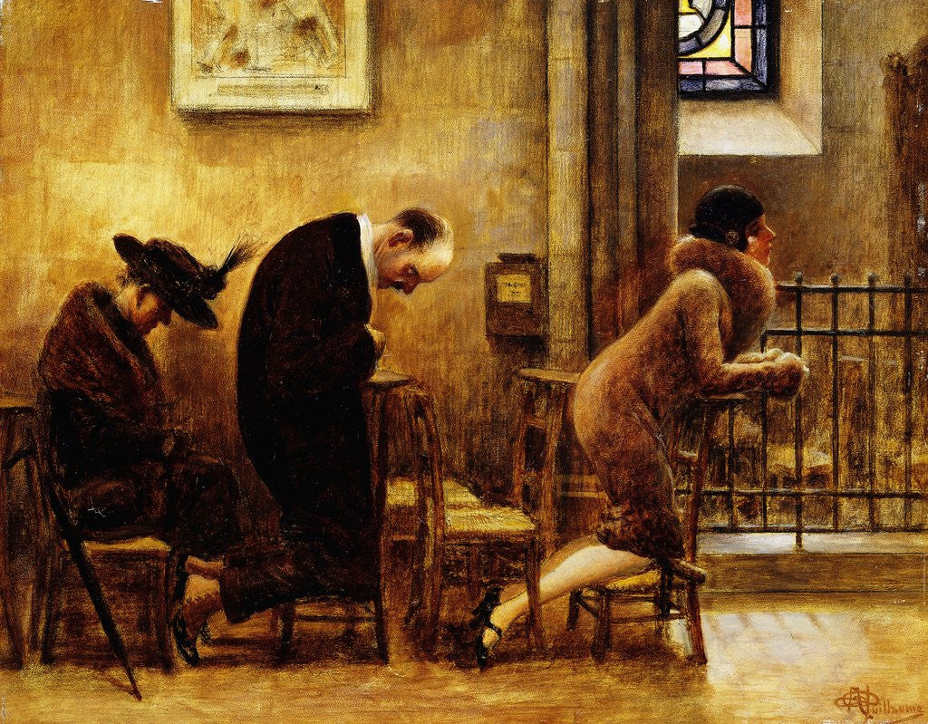 Detail of Contemplation by Albert Guillaume