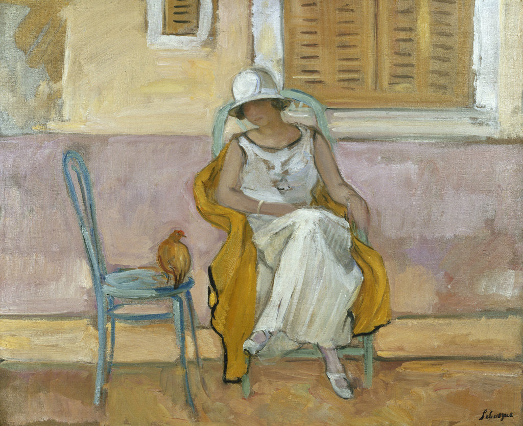 Detail of Woman in a White Dress by Henri Lebasque