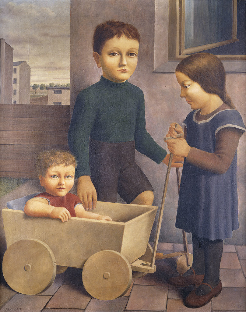 Detail of Three Children by Georg Schrimpf