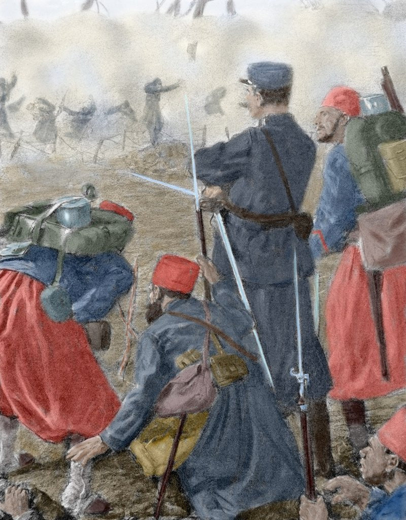 Detail of World War I (1914-1918). Use of choking smoke in the attacks on French and British troops by Anonymous