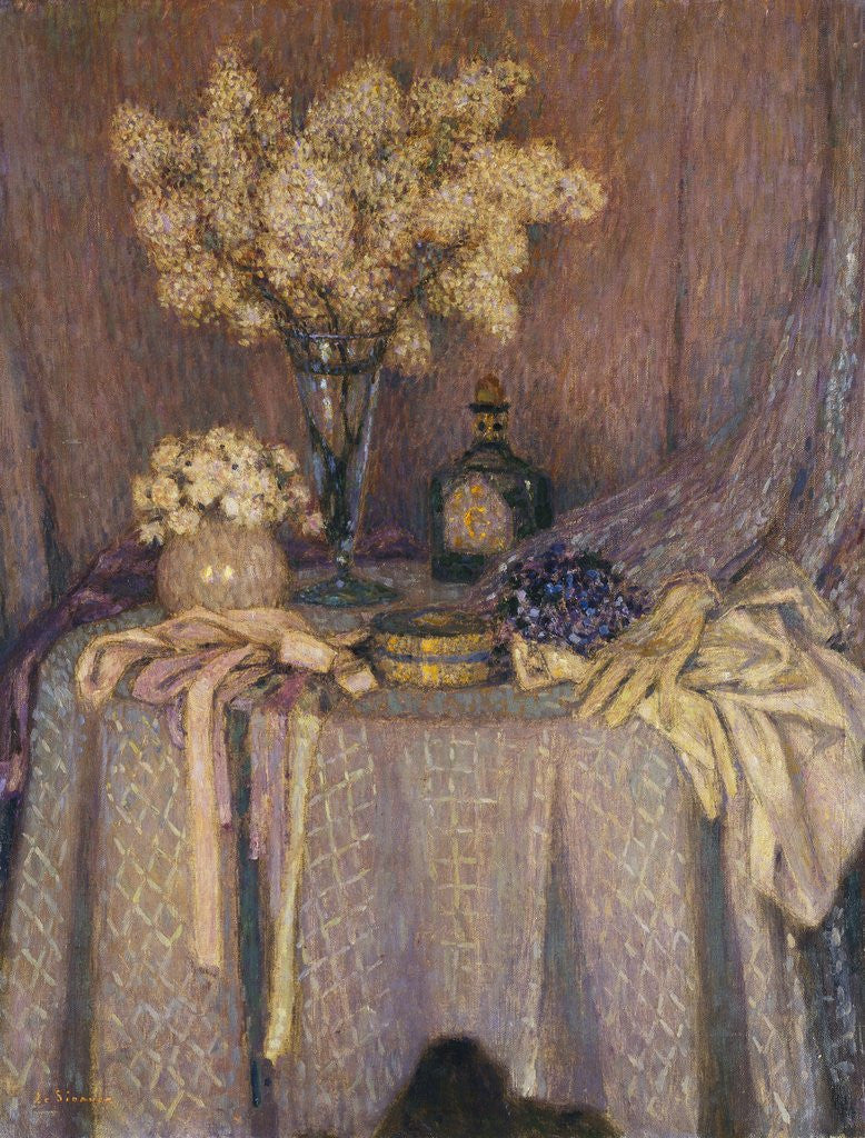 Detail of The Table, Purple Harmony by Henri Le Sidaner