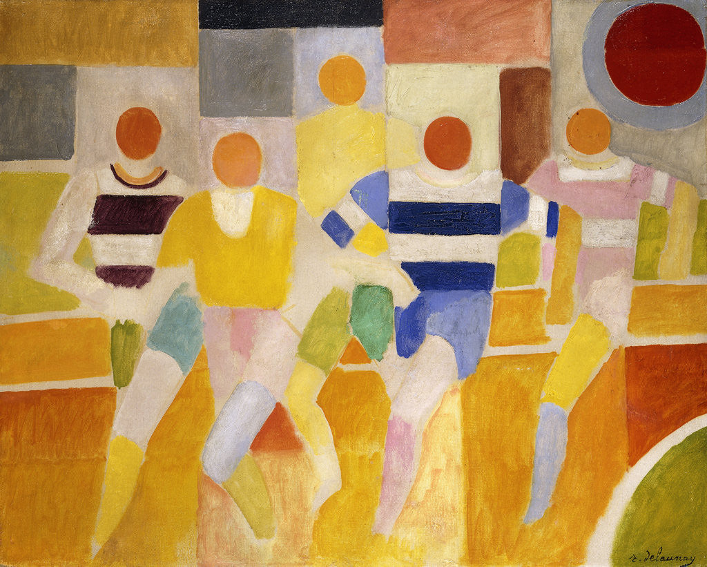 Detail of The Runners by Robert Delaunay