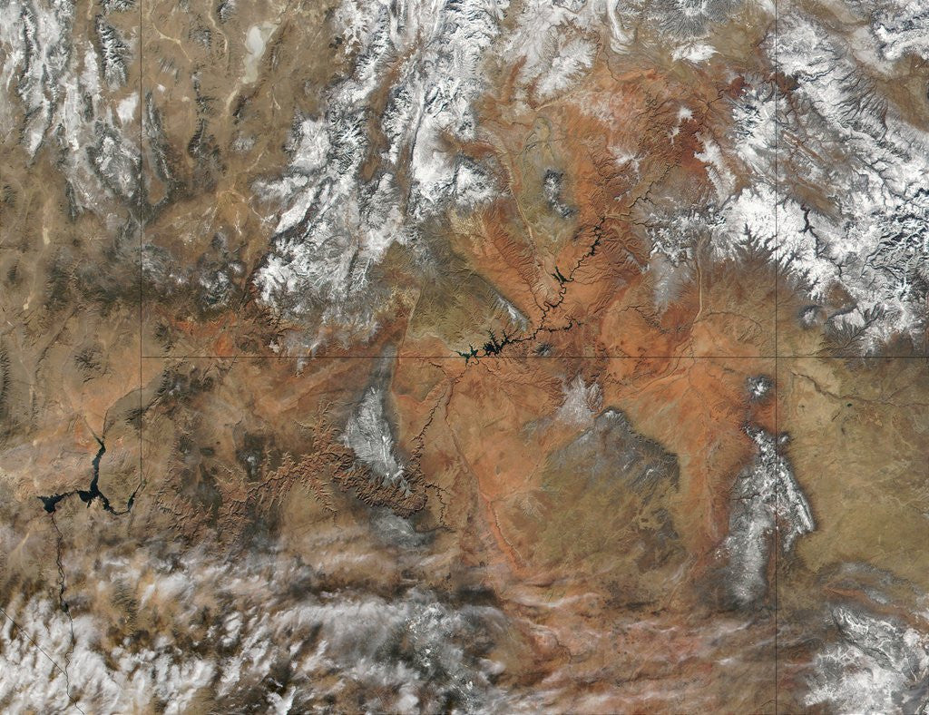Detail of Satellite view of the Grand Canyon by Anonymous