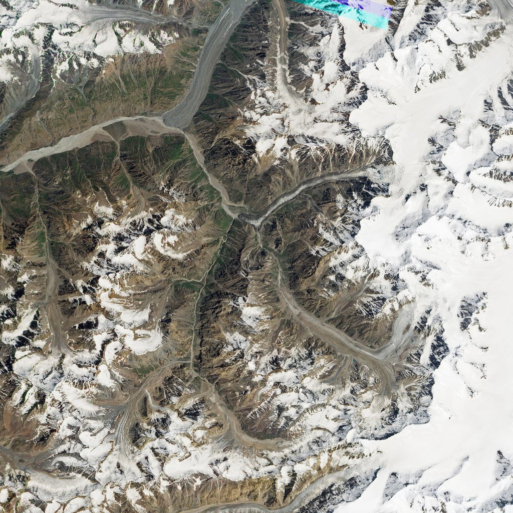 Pamir Mountains and the Medvezhiy Glacier, Tajikistan by Corbis