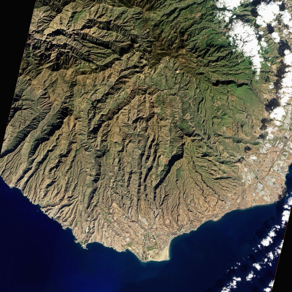 Detail of Satellite view of Gran Canaria, in the Canary Islands by Anonymous