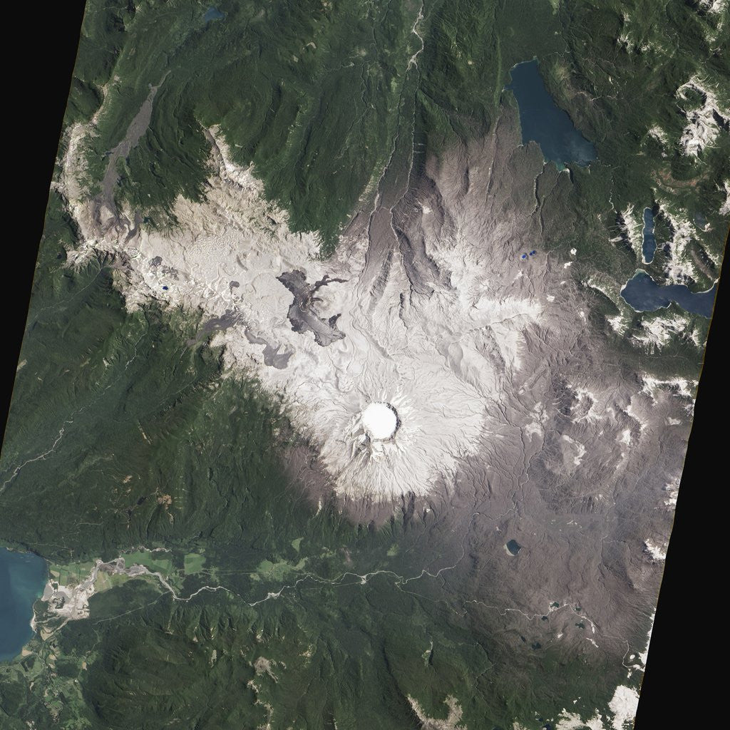Detail of Puyehue-CordÃ³n Caulle Volcano with recent obsidian lava flow by Anonymous
