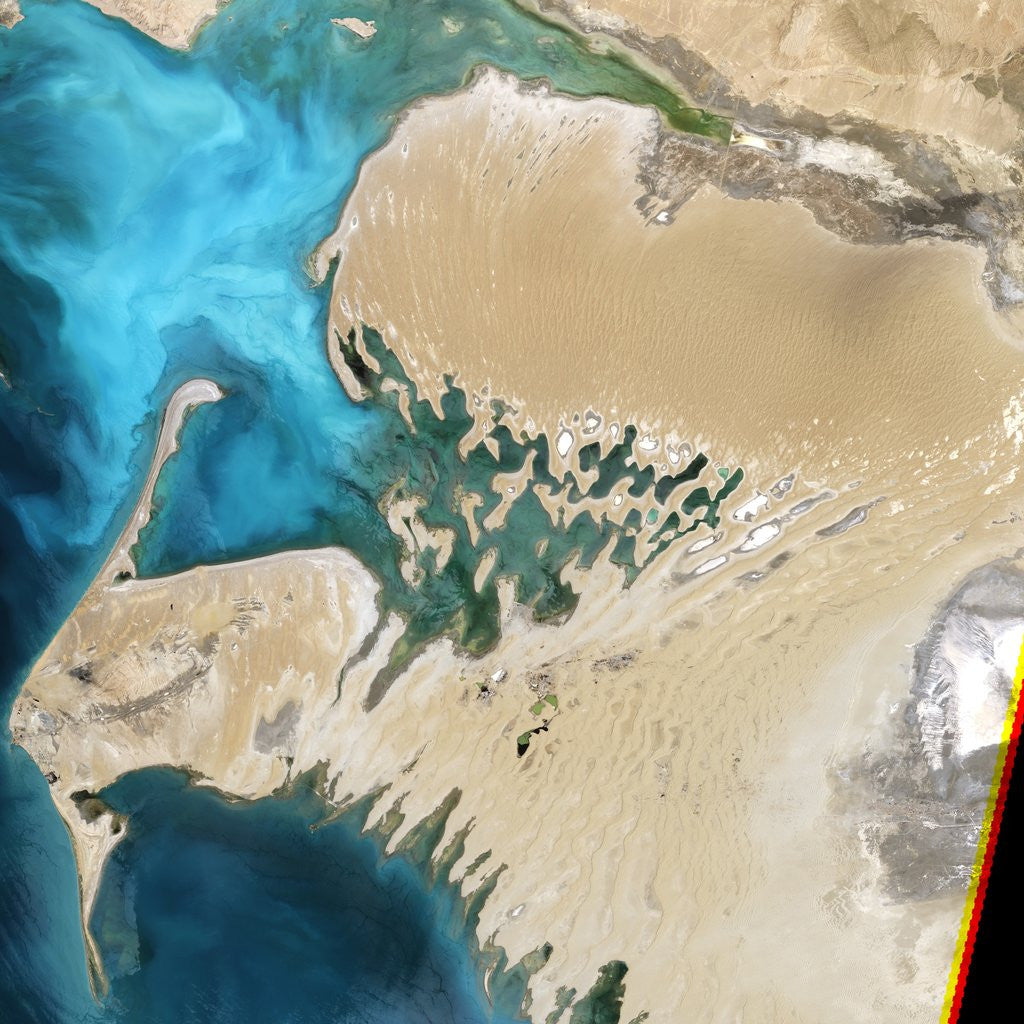 Detail of Dardzha Peninsula in the Caspian Sea, Turkemnistan by Anonymous