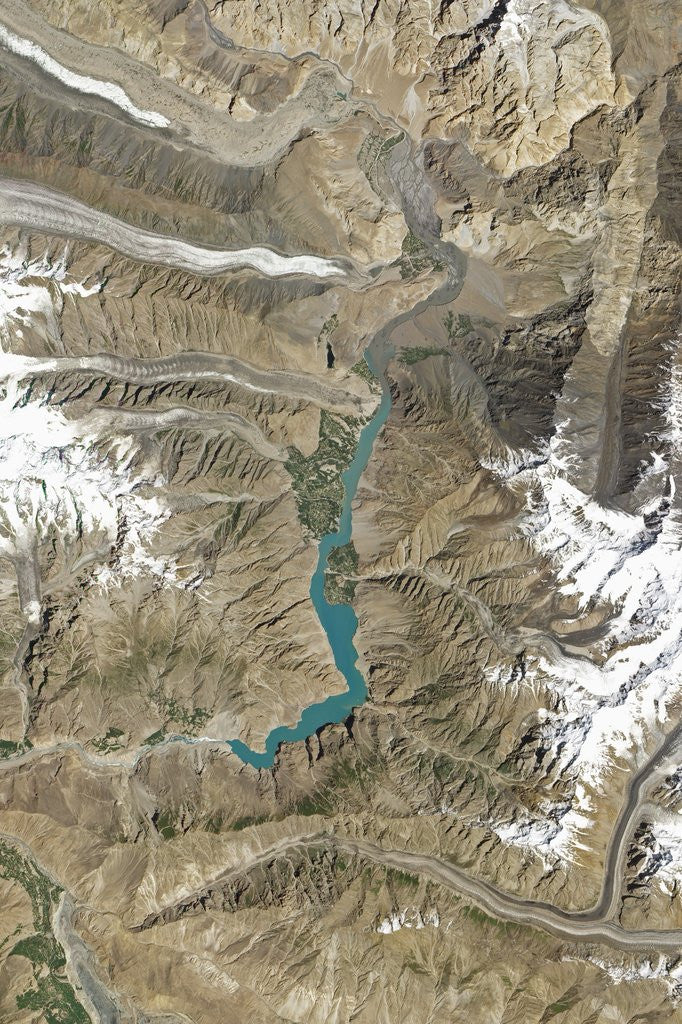 Detail of Hunza Valley Landslide Lake, Pakistan by Anonymous
